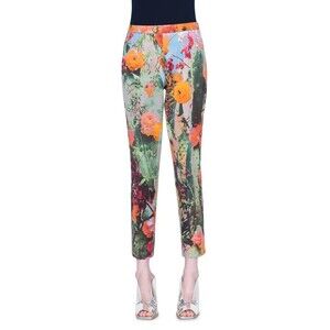 Akris Women's Cactus Blossom Print Franca Printed Pants Trousers  - Size 4 - NEW